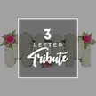 This thoughtfully composed image shows a three-letter funeral flower tribute reading MOM, set against a calm, neutral grey background, evoking the gentle atmosphere of a memorial service in Mill Hill. Each letter is completely faced with a dense covering of white chrysanthemums, their small, layered petals creating a plush, textured surface that appears soft and comforting. Light glances across the flowers, picking up the subtle curves of each petal and giving the arrangement a serene, almost luminous quality. On the first M, a carefully placed cluster of vivid fuchsia garden rose, soft pink rosebuds, and filigree-like green fern decorates the upper left corner, bringing warmth and personality to the tribute. The round O stays mostly pure white, marked only by a single delicate pink rose at its lower edge, a simple yet deeply emotive touch. The second M echoes the first, with the same combination of bright rose, buds, and fern positioned at the upper right, so the tribute feels balanced and complete from side to side. A white rectangular frame overlays the central portion of the piece, holding white text that reads 3 LETTER in a clean, contemporary uppercase font, with Tribute scripted below in an elegant cursive, clearly labelling the style of memorial arrangement shown. At either side of the frame, partial views of other white chrysanthemum letters, each finished with pink roses and fern, hint at longer words or names that can be created in the same design. Overall, the image conveys a mood of deep affection and peaceful remembrance, much like the bespoke sympathy flowers chosen for services and farewells around Mill Hill Broadway, Daws Lane, and the surrounding residential streets.